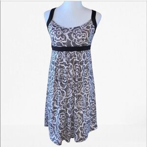 INC Intl. Concepts Cross Back Dot Floral Dress